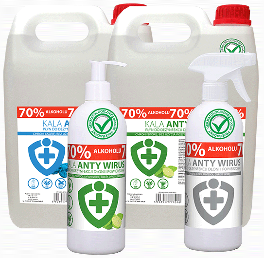 plyny do dezynfekcji kala anty wirus