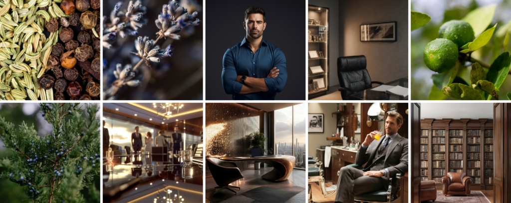 Moodboard zapachu Icon - męski zapach inspirowany perfumami