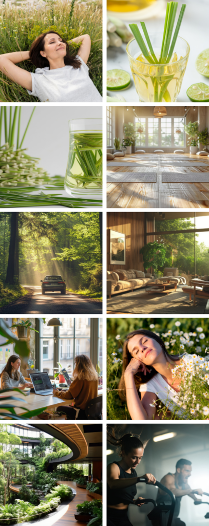 Lemongrass moodboard zapachu