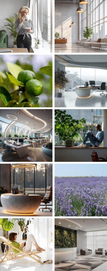 Pure Space moodboard zapachu