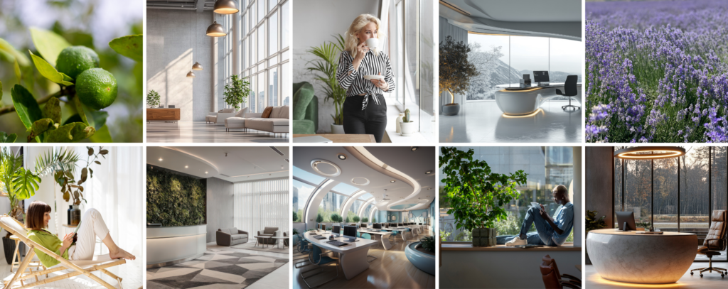 Pure Space moodboard zapachu