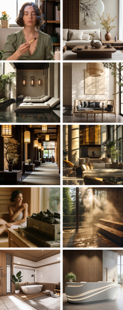 Sandalwood moodboard drzewo sandałowe