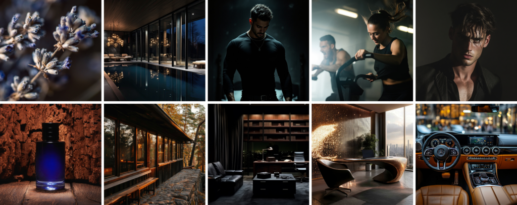 Moodboard zapachu Sauvage - zapach inspirowany męskimi perfumami Dior