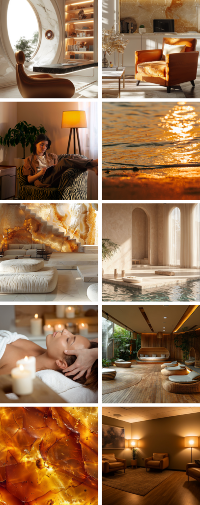 Amber moodboard zapachu