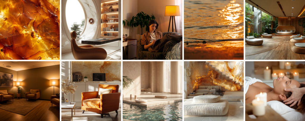 Amber moodboard zapachu