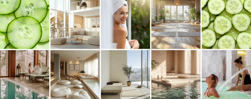 Moodboard zapachu Fresh cucumber - świeży ogórek