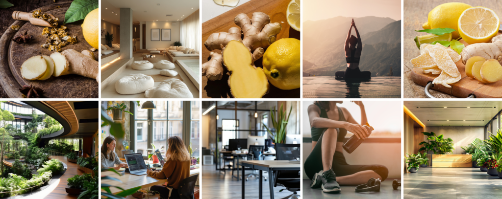 Moodboard zapachu Ginger with lemon - cytryna z imbirem