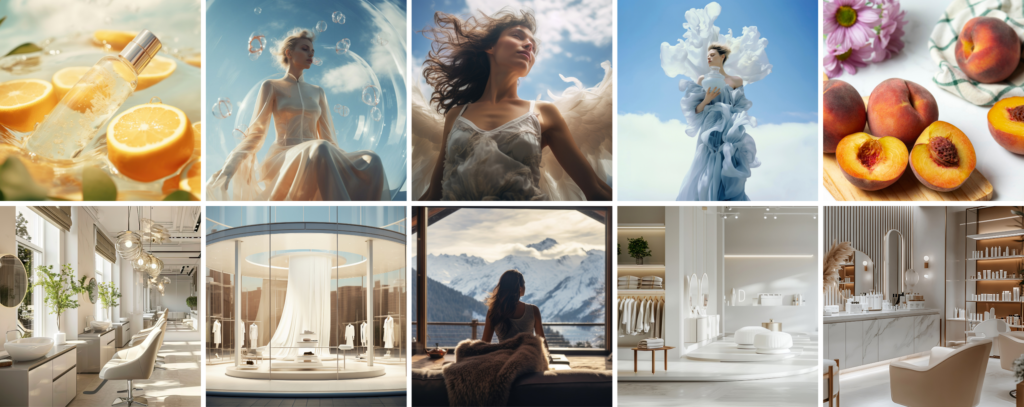 Gama zapachu Angel - moodboard zapachu