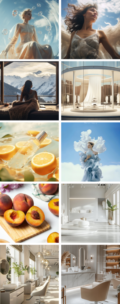 Gama zapachu Angel - moodboard zapachu