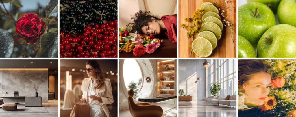 Gama zapachu Aventus - moodboard zapachu