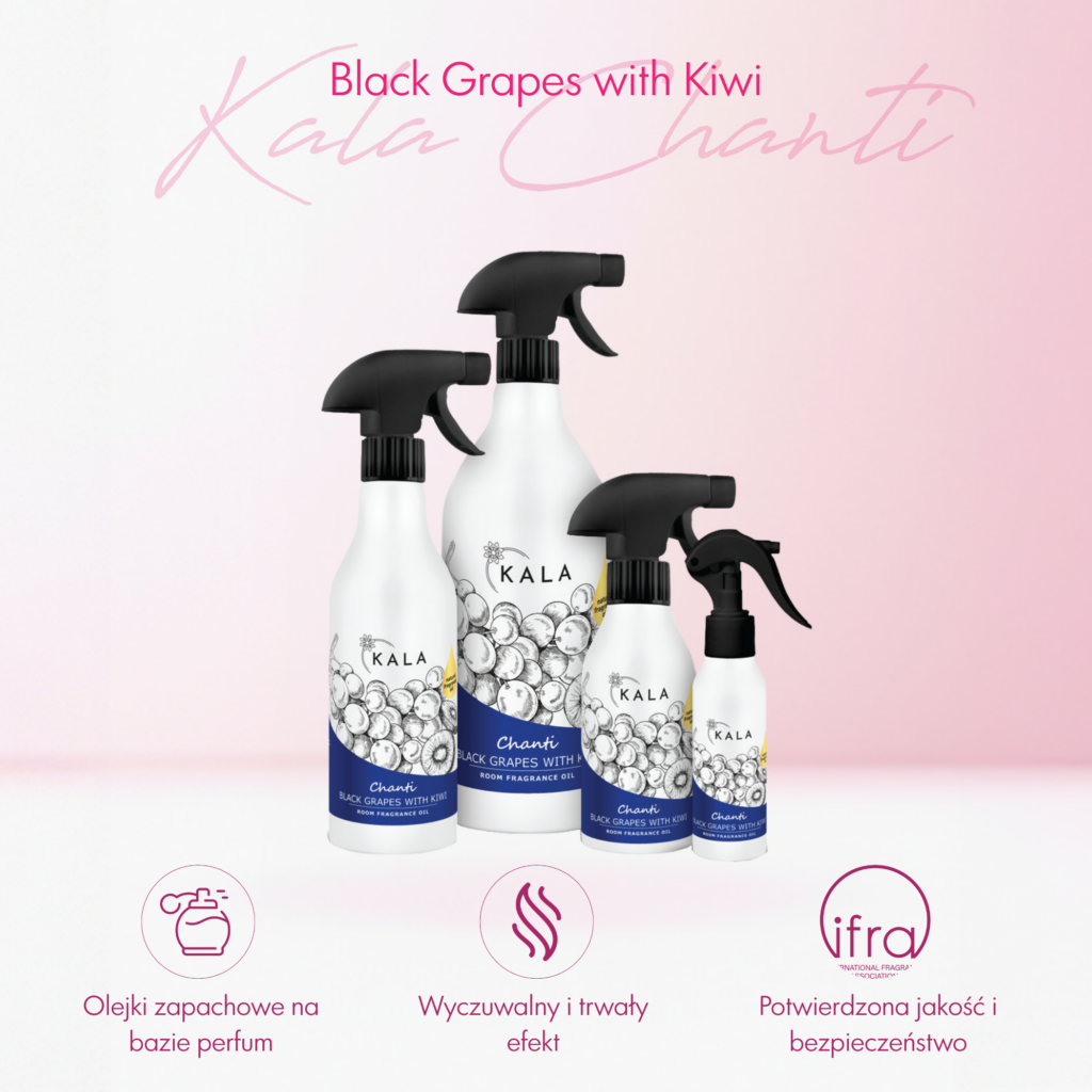 BLACK GRAPES WITH KIWI Olejek zapachowy w sprayu KALA Chanti